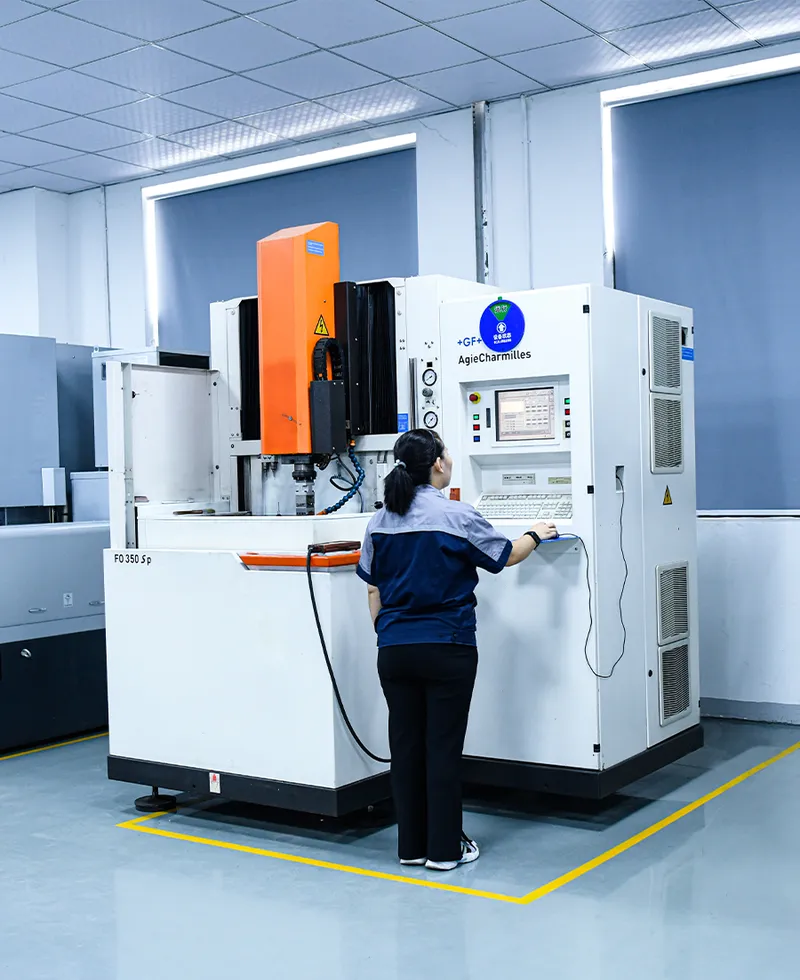Manufacturing floor with precision equipment